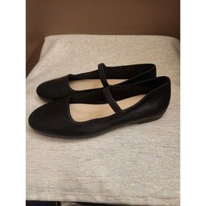 Everlane The Mary Jane Leather Flats Shoes Black Size 6